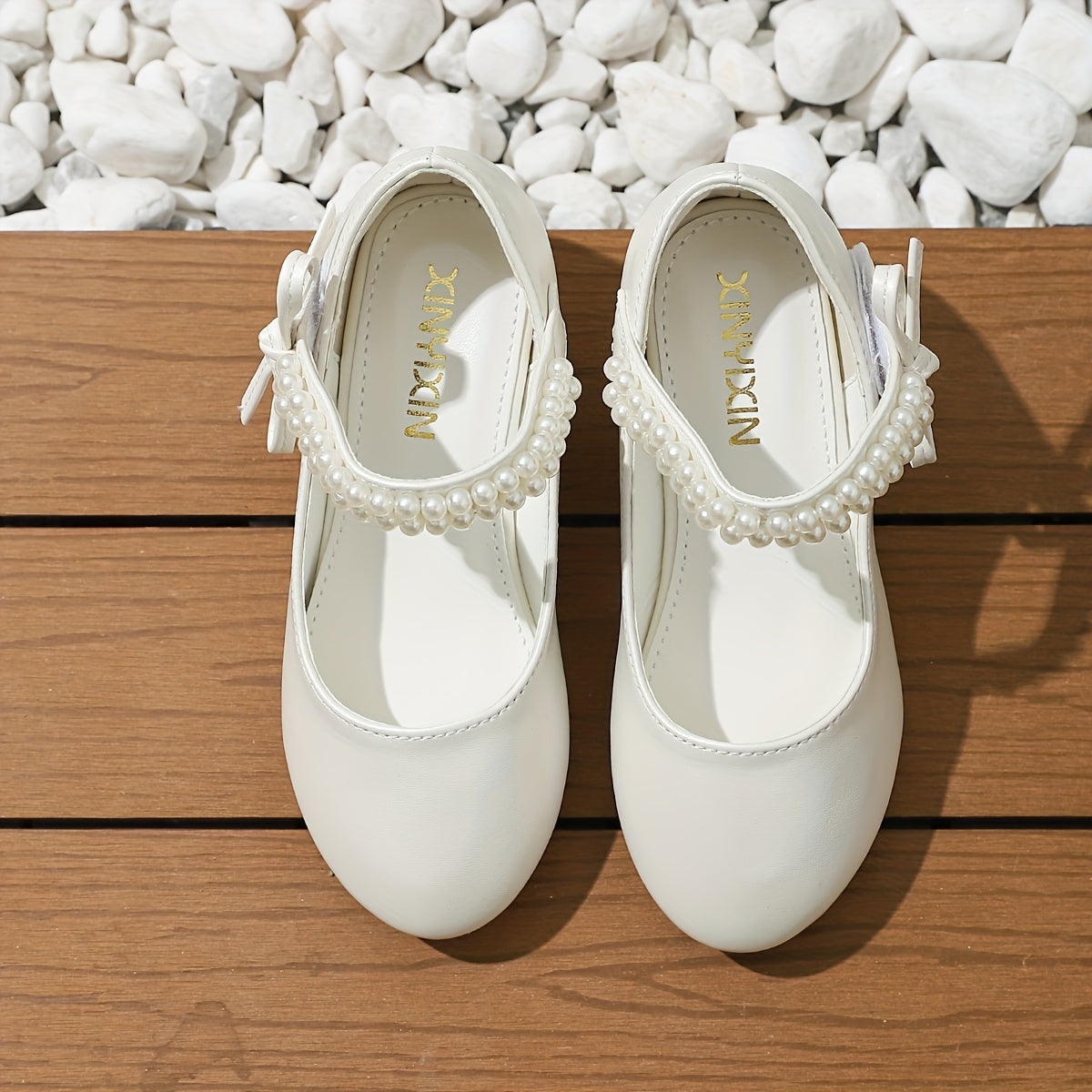 Chic pearl and bow high heels - perfect for weddings, parties, and performances.