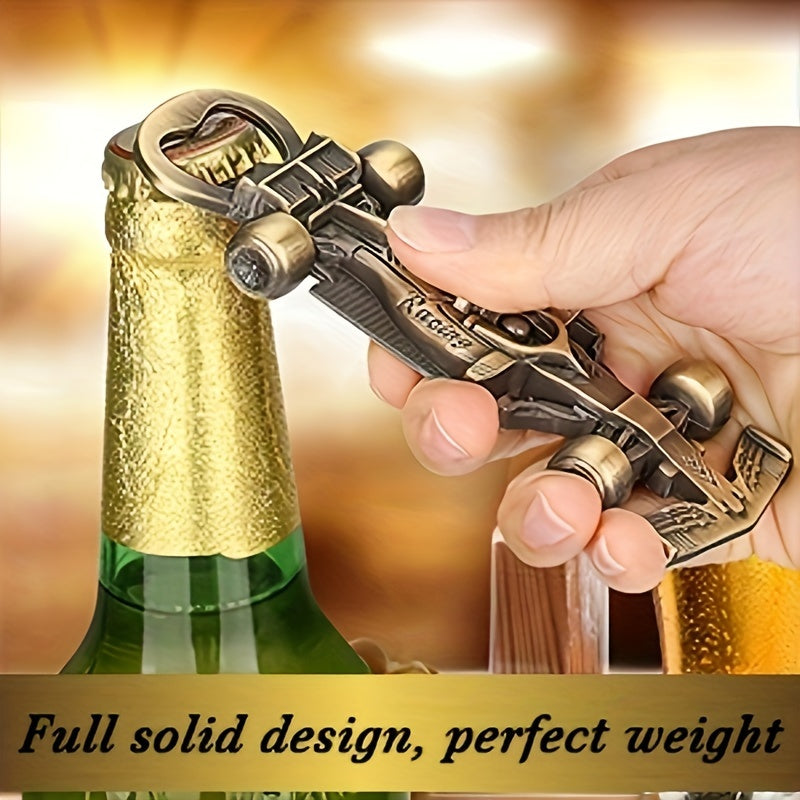 1pc Racing Car Bottle Opener - Unique gift for racing fans. Perfect for Father's Day, birthdays, and Christmas. Comes with gift box and greeting card.