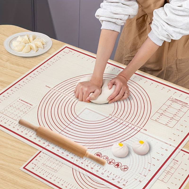 Multi-purpose Baking Mat with Anti-Slip Surface and Measurement Markings - Great for Rolling out Dough, Making Pastries & Pies - Effortless to Clean, Various Sizes to Choose From - Essential Kitchen Tool for Holiday Baking