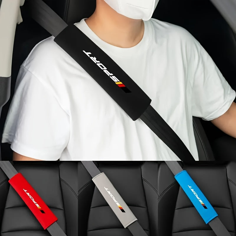 Soft Fleece Car Seat Belt Covers, Shoulder Protection for BMW, AUDI, Mercedes-Benz, VW, and Ford, 2pcs