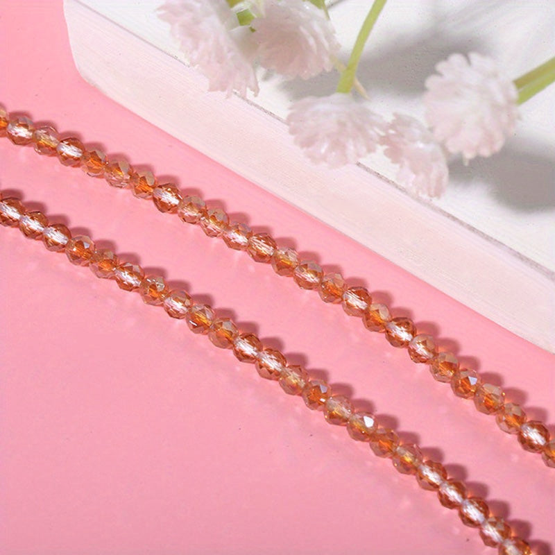 Set of 950/620 pieces of 2mm and 3mm Loose Spacer Faceted Faux Crystal Glass Beads for Making Bracelets and Jewelry