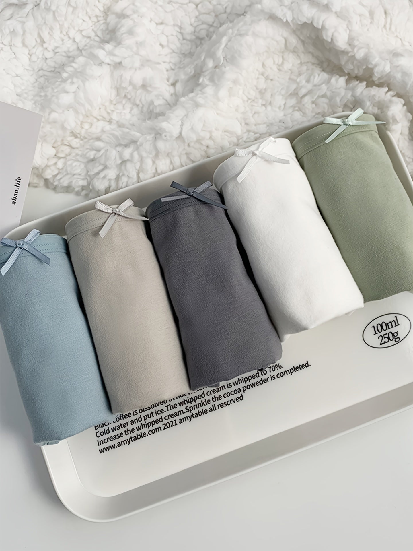 Morandi Cotton Briefs 5-Pack for Women with Comfortable Elastic Waistband and Solid Colors