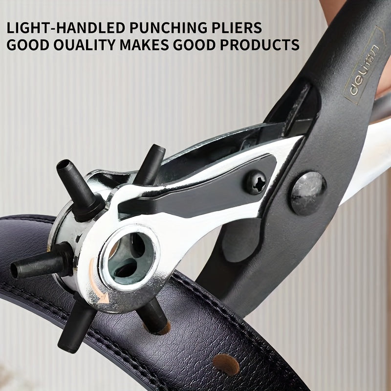 High-quality Faux Leather Hole Punch Tool with many sizes - Perfect for Belts, 2-4.5mm Diameters.