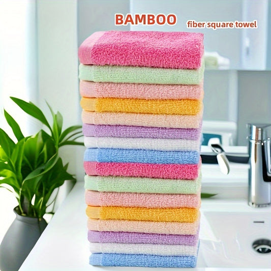 Bulk pack of 8/16 super soft and absorbent bamboo washcloths for face and cleaning, in contemporary style for home and bathroom use.