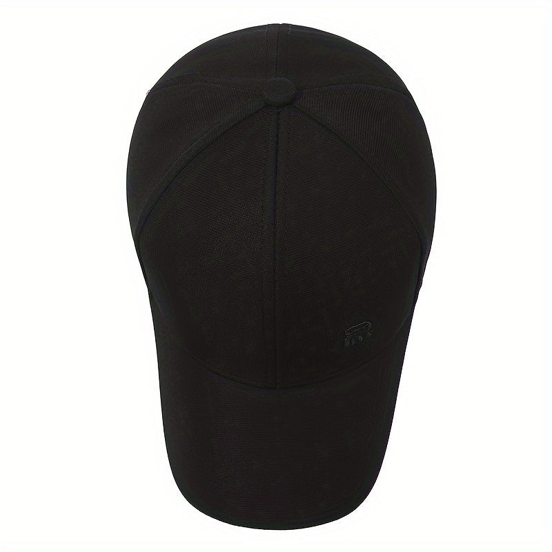 Gender-neutral baseball cap with embroidery, adjustable acrylic material for sun protection. Ideal for outdoor travel with knitted craftsmanship and non-stretch design.