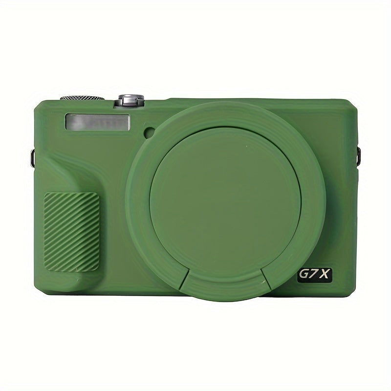 Soft silicone protective cover for Canon Powershot G7 X Mark III with removable lens cover (no camera included)