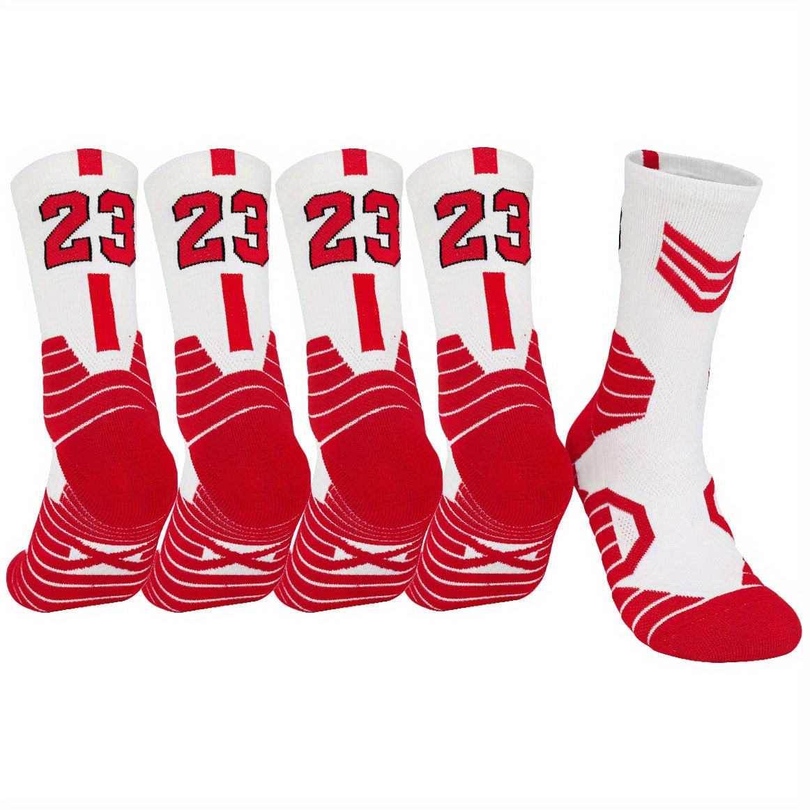 23 pairs of professional Thick Padded Basketball Athletic sport socks for men and women.