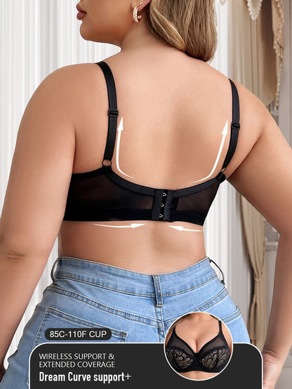 Strapless bra with underwire for plus size.