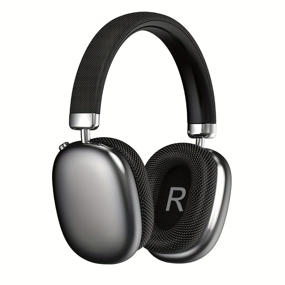 Wireless headphones with noise reduction, stereo sound, deep bass, and adjustable HiFi audio for sports.