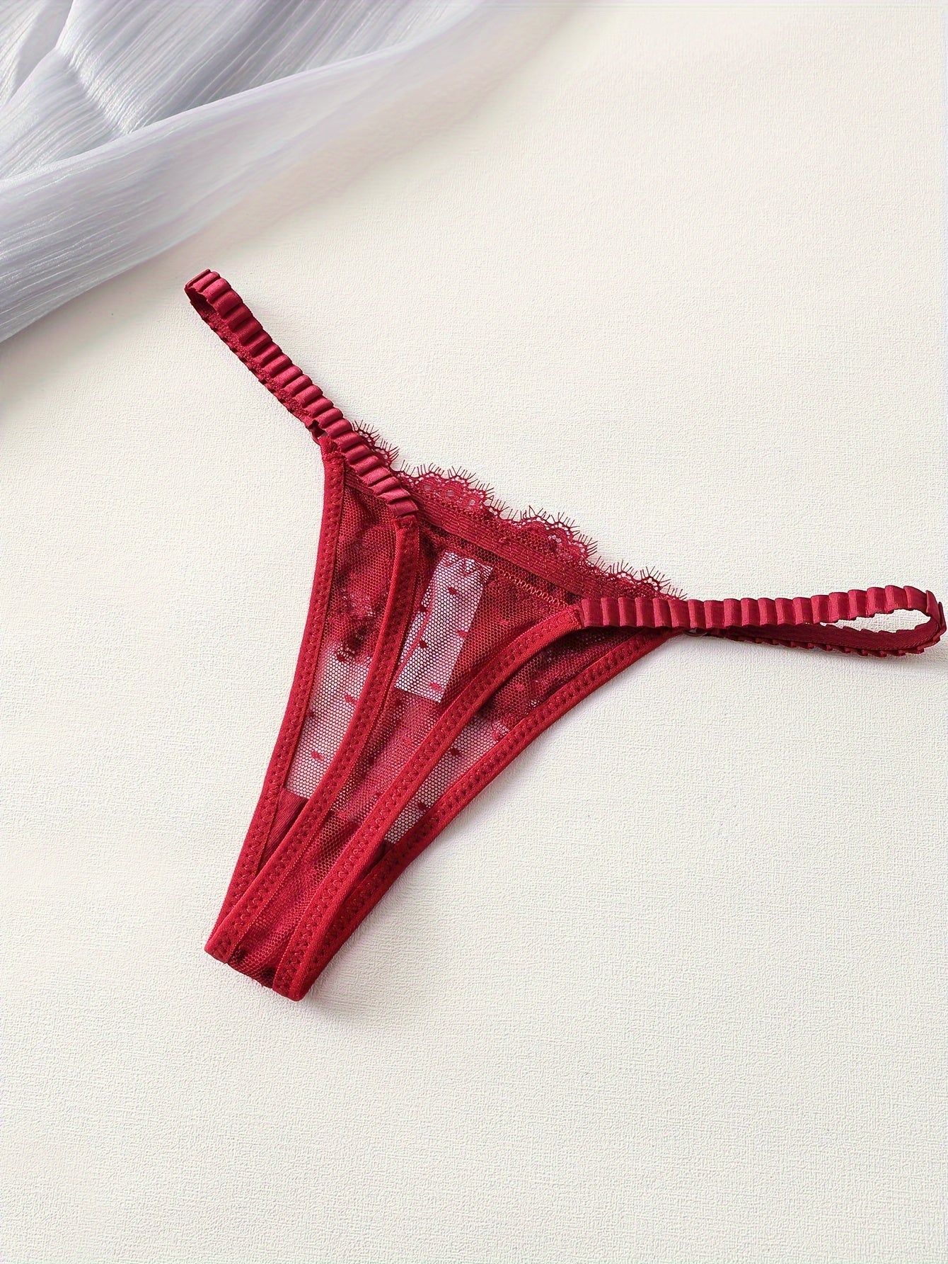 Thong panties for women in black, white, and wine red: ME04.