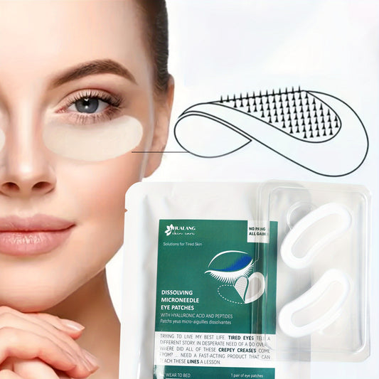 Under Eye Patch with Dissolving Microneedles containing Hyaluronic Acid.