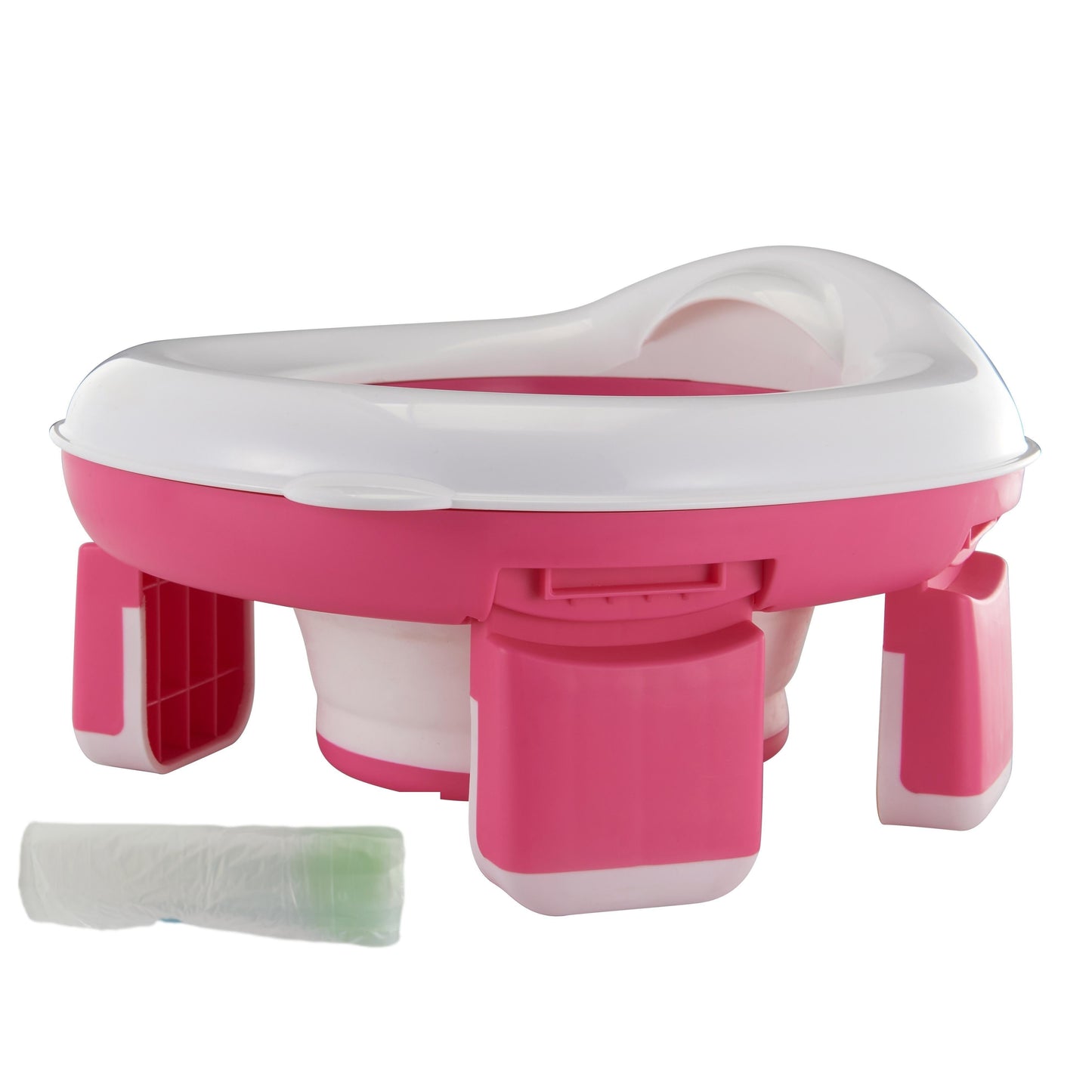 Travel-friendly potty for kids - collapsible and spill-proof portable toilet perfect for on-the-go emergencies in the car. Suitable for toddlers and young children.