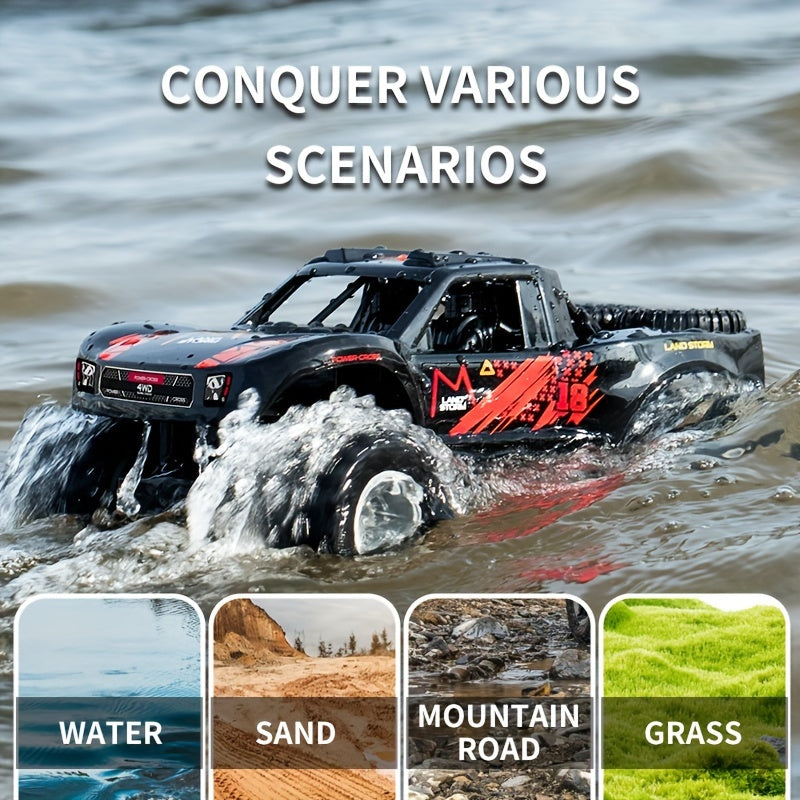 JJR/C Q156 Remote Control Off-Road Vehicle - Dual Terrain (Land & Water) Mode, 360° Stunt Rotation, 2.4G Long-Distance Control, Multiplayer Ready, Ideal for Various Terrains - USB