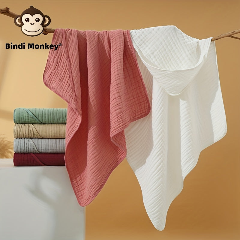 Wrap your little one in the cozy comfort of Bindi Monkey cotton hooded baby towels. These super absorbent towels are perfect for babies aged 0-3 years, providing a gentle and plush bath experience. Hand wash only for long-lasting softness and durability.