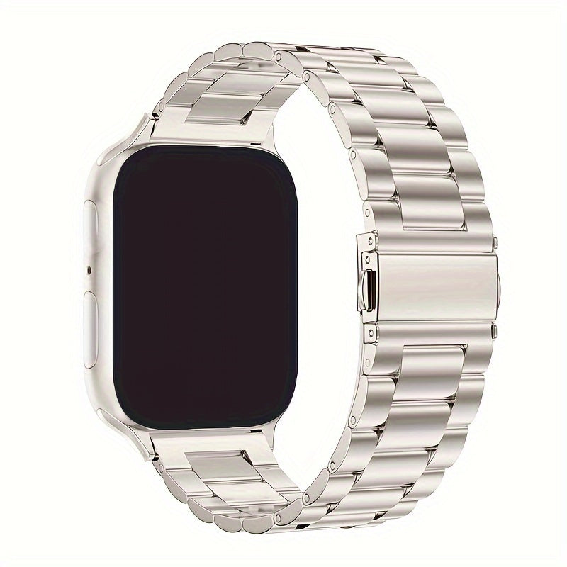 Metal Business Strap Stainless Steel Wristband Compatible with IWatch Series 9, 8, 7, 6, 5, 4, 3, 2, 1, and SE Bracelet for Ultra 2 and Ultra Band in sizes 49mm, 45mm, 44mm, 41mm, 40mm, and 38mm.