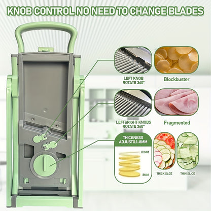 Adjustable safety slicer for vegetables, fruits, and more - perfect gift for mom