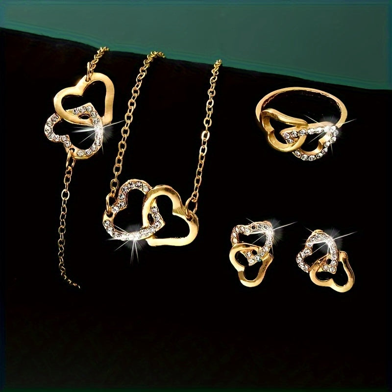 5-piece Women's Heart Jewelry Set