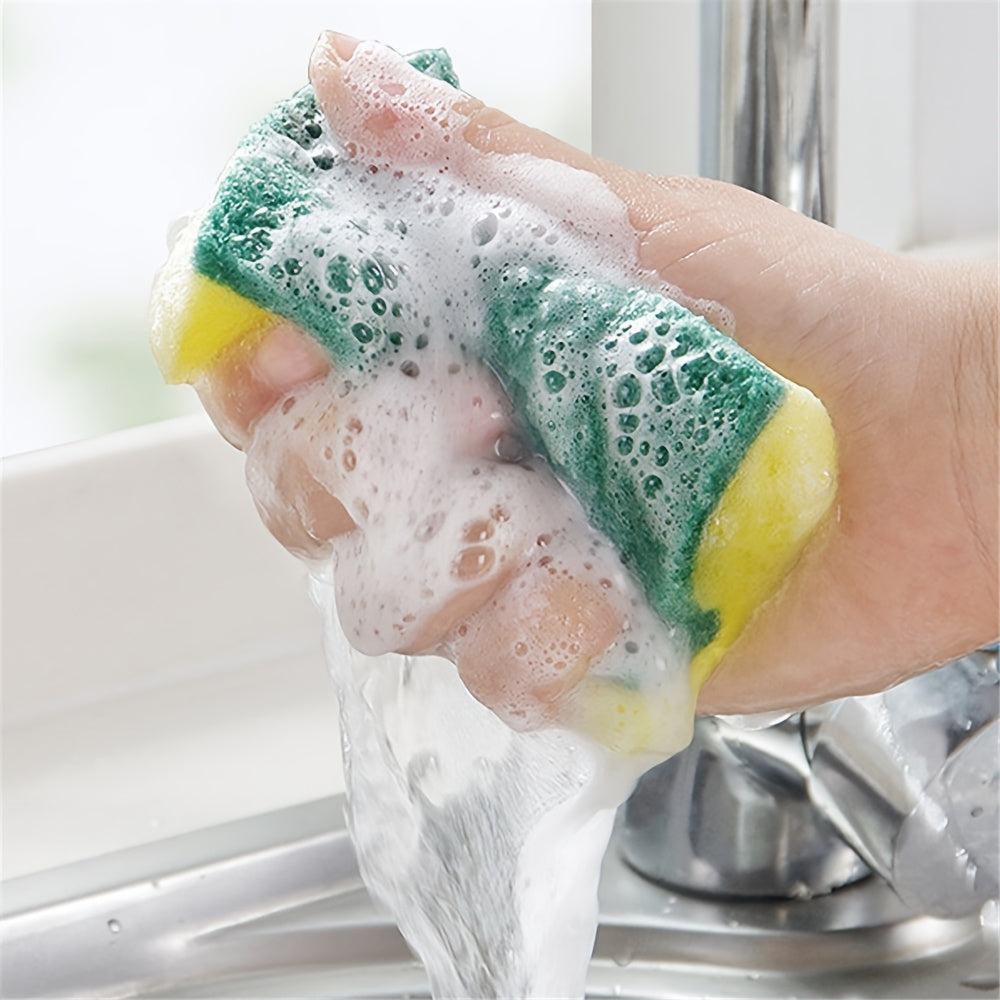 Get your hands on 30 brand new dishwashing sponges with high absorbency, perfect for removing pot rust stains and cleaning kitchen oil. This ultimate double-sided cleaning sponge is designed for home tools, with a built-in bowl and plate cleaning brush.