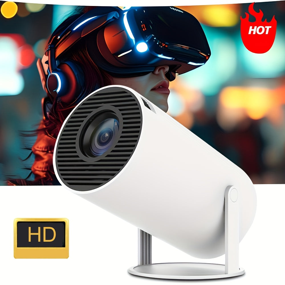 HY300 Pro Portable Projector with Android 11, 200 ANSI, Wireless 5.0, Native 720P resolution.