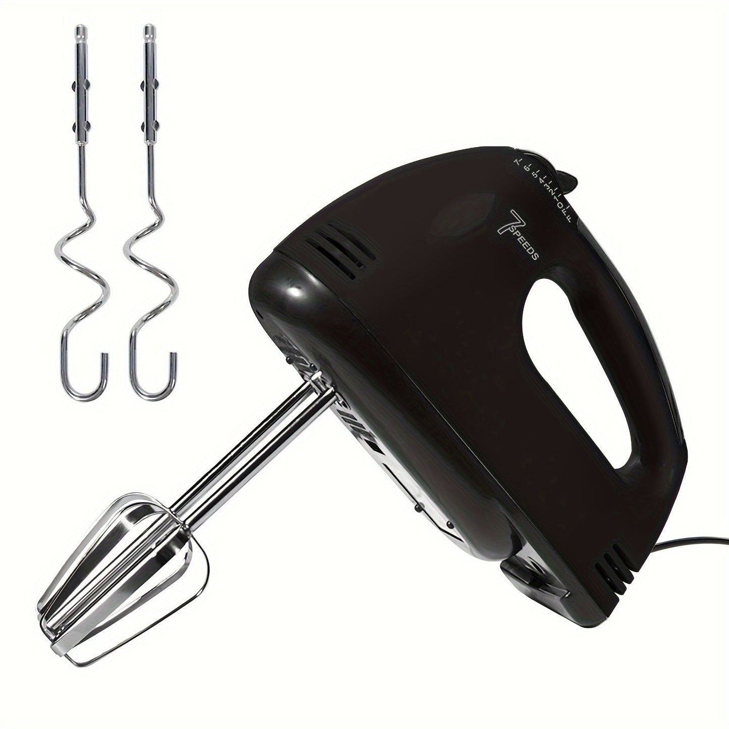 1 Electric Mixer with 7 Speeds, Handheld Whisk Mixer for Eggs and Batter, Kitchen Appliance for Mixing Bowls