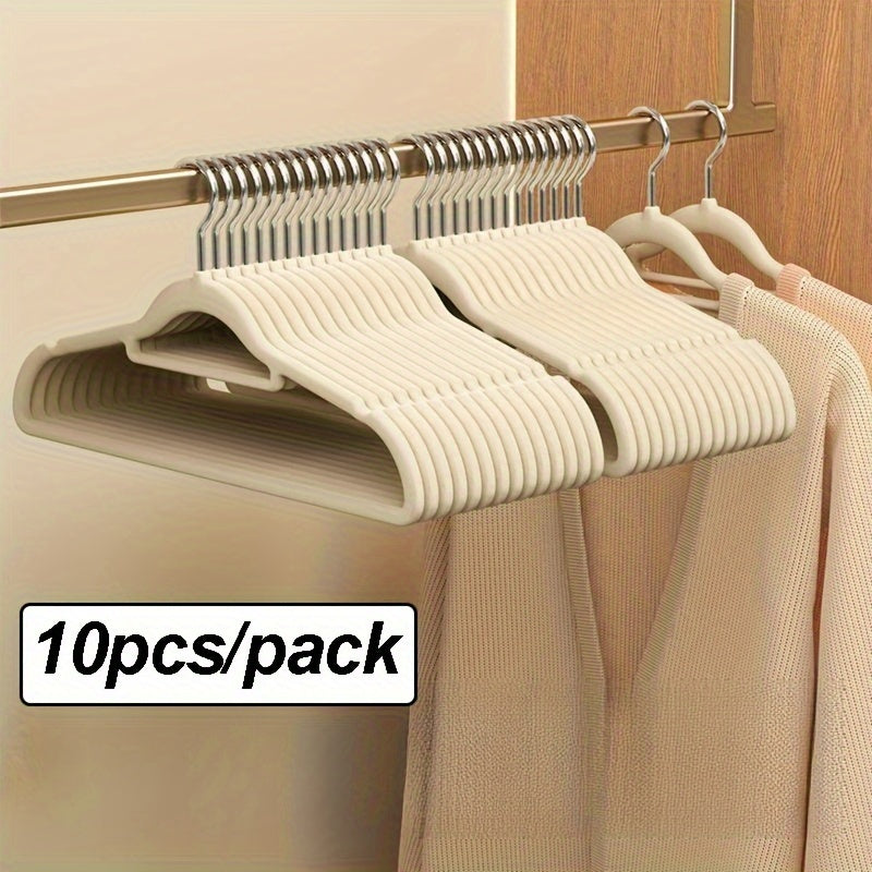 10 velvet clothes hangers - sleek hangers for coats, skirts, and pants that save space and keep your wardrobe organized and durable