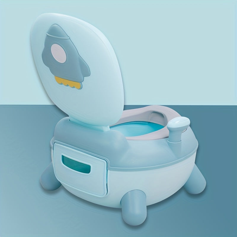 Introducing the PANLYNNER Kids Potty Chair in a fun Rocket Pattern! Made from durable plastic and safe PP material, this chair is suitable for children aged 8 months to 6 years old. It's the perfect gift for Christmas, Halloween, Thanksgiving, New