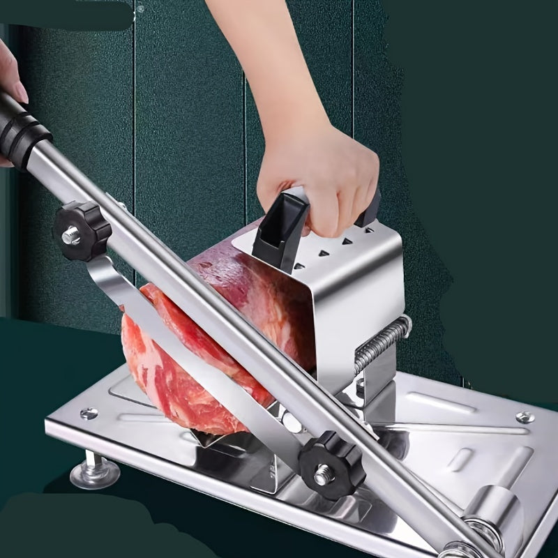 Durable Adjustable Slicer with Sharp Stainless Steel Blades - Great for Challenging Foods, Suitable for Home and Commercial Kitchens.