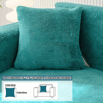 Thick Sherpa Fleece Sofa Slipcover for Pet-Friendly Protection and Comfort in Bedroom, Office, or Living Room.