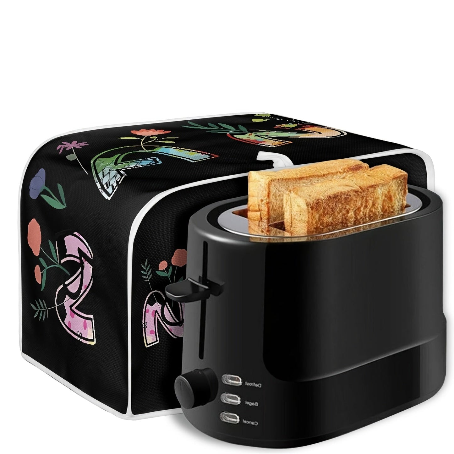 Protect your small appliance and enhance your kitchen decor with this 1pc Classic letter print Toaster Cover. Designed for 2 Slice Wide Slot toasters, this cover provides dustproof, fingerprint, and grease protection. It is machine washable, making it