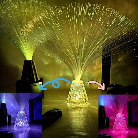 Create a romantic atmosphere with the 2024 Dreamy Starry Night Fiber Optic Light featuring a color-changing water ripple base. Ideal for bedroom decor, birthday parties, intimate dates, and promoting restful sleep.