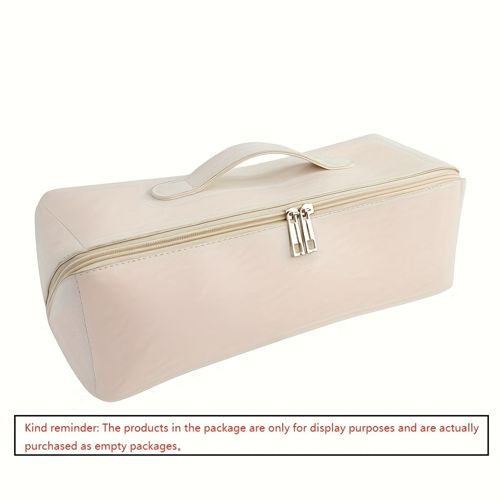 Bag for storing hair dryers and curling irons while traveling.