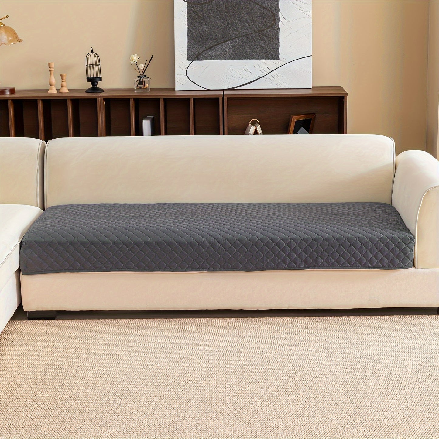 2 durable L-shaped sofa protectors for both left and right sofas, machine washable.