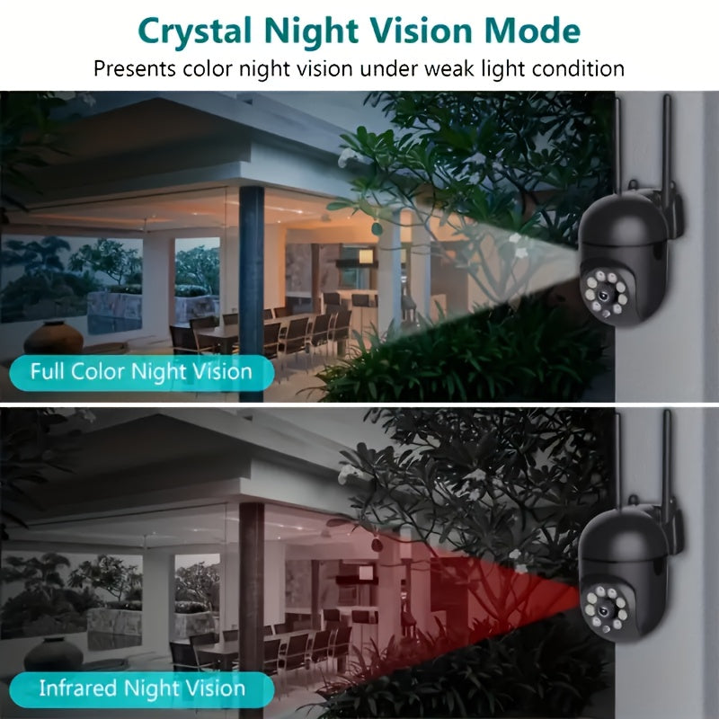 '- One-piece Camera featuring Color Night Vision, Wireless HD Indoor/Outdoor Camera, Two-Way Audio, Wireless Safety Camera, Pan/Tilt/Zoom WiFi Smart Home Security Camera, Motion Tracking