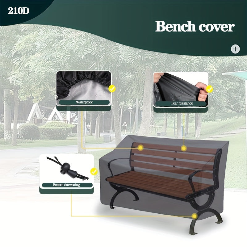 Shield your garden loveseat with a waterproof, dust-proof, anti-UV cover, ideal for outdoor patio and beach chairs!