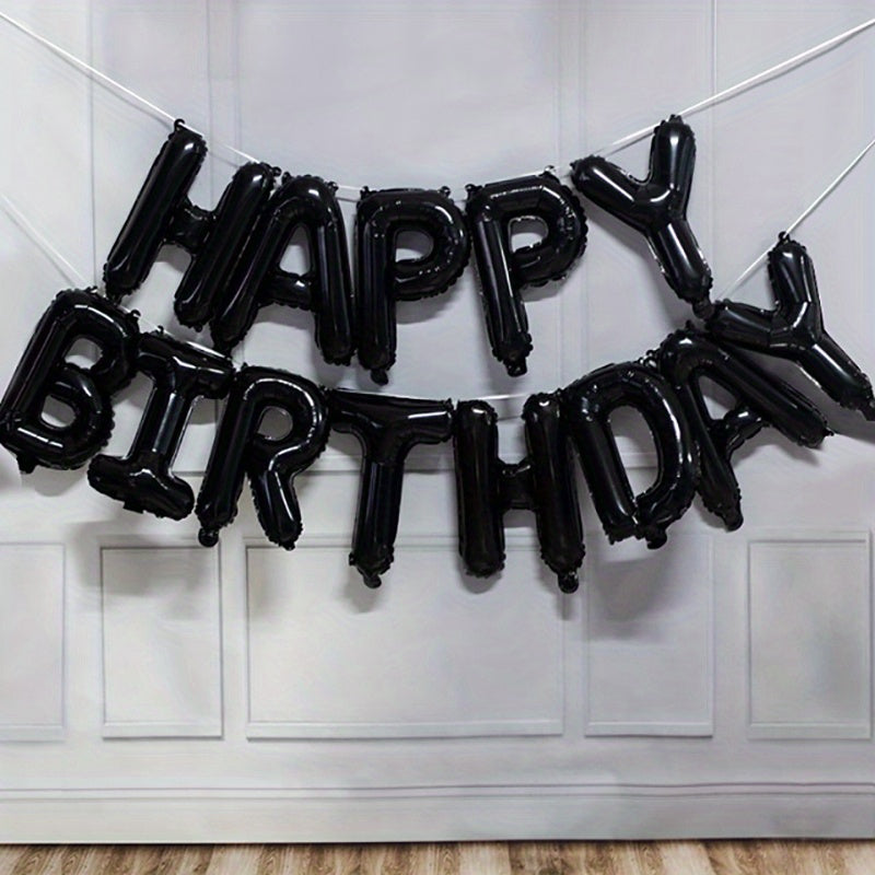 13-piece English Happy Birthday 16-inch Letter Kit for party decoration.