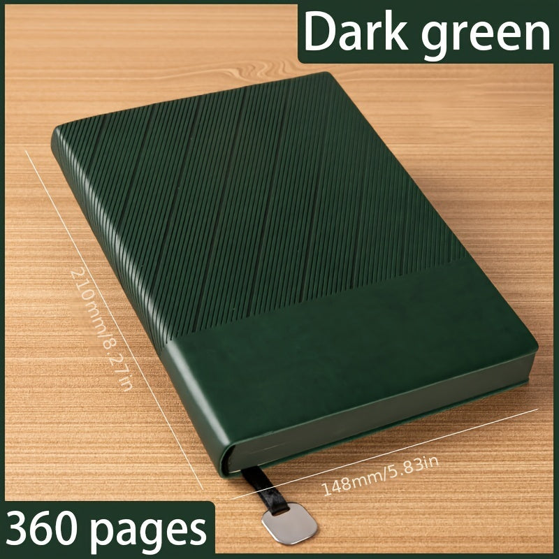 Thick faux leather A5 office notebook with pattern