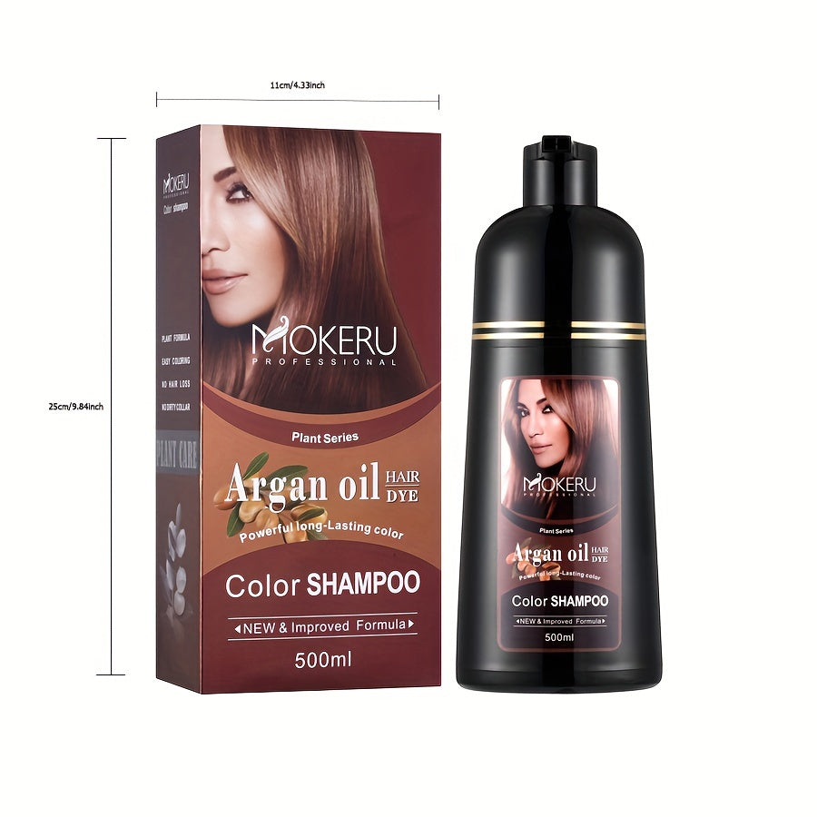 3-in-1 Argan Oil Hair Dye for Easy Gray Coverage at Home-great for Men and Women