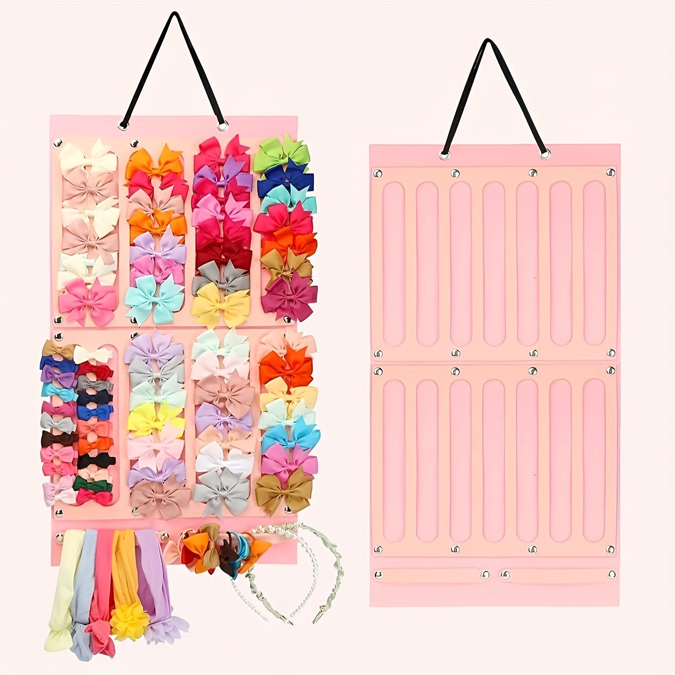 Felt Hanging Headband Organizer with Bow Organizer, Hair Accessories Organizer - Extra Large Size - 1 Piece