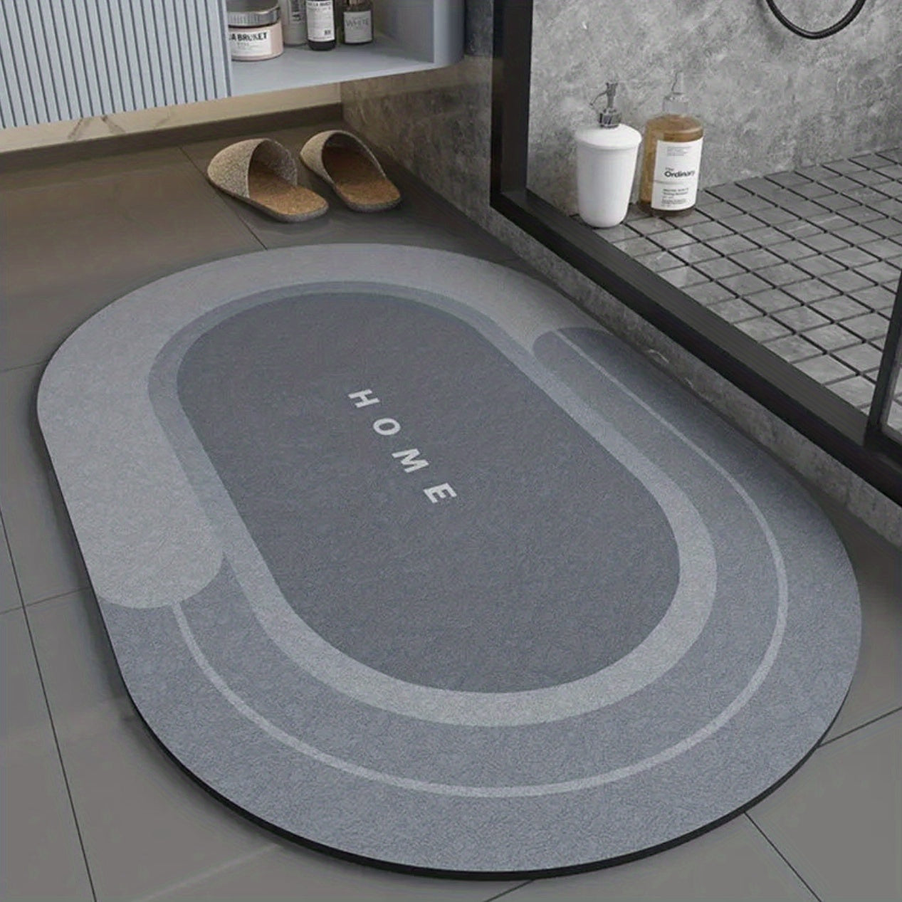 Experience the benefits of a Diatomaceous Earth Bath Mat with this 1pc set. This mat is highly absorbent, washable, and customizable to fit your needs. Made from soft polyester with a rubber non-slip backing, it is perfect for use in the bathroom, sink