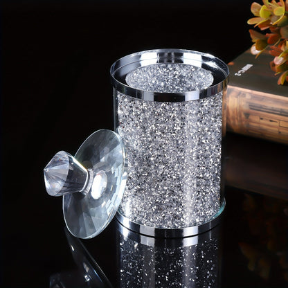 One piece Crystal Diamond Storage Jar made from Borosilicate Glass - perfect for storing tea.