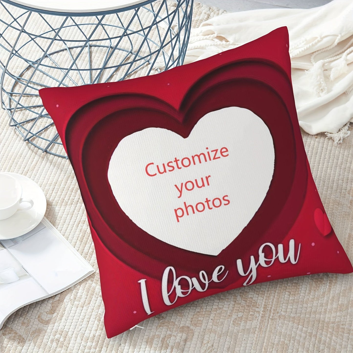 Get cozy with our Customizable Double-Sided Love Photo Pillowcase! This polyester pillowcase comes in red and white and can be personalized with your favorite picture. It makes a perfect gift for your loved ones and adds a special touch to your seasonal