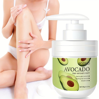 Avocado hair removal cream is plant-based, gentle, painless, and residue-free.