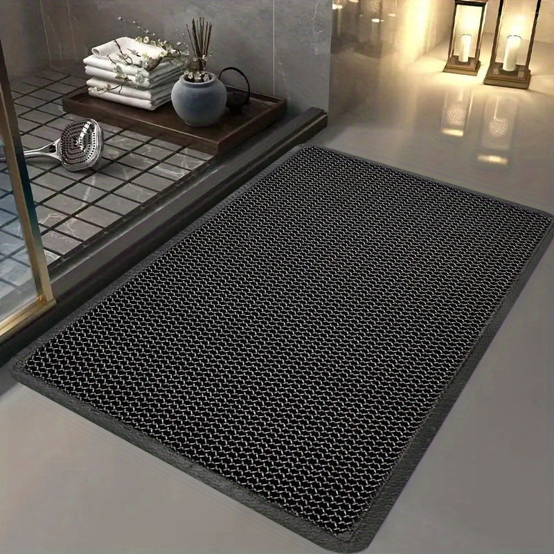 Modern Pattern Printed Kitchen Mat, 1pc, 1.1cm thick for durability, non-slip and stain resistant. Made of polyester fiber, machine washable and suitable for various areas of the home including the kitchen, living room, entryway, balcony, and as home