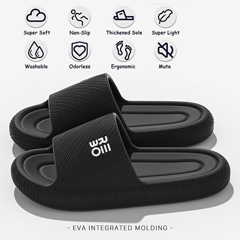 New 2024 thick-soled slippers for women and cool slides for men.