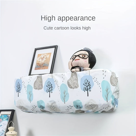 Contemporary Water-resistant Air Conditioner Dust Cover - Simplifies Cleaning, Stretchable Wall Guard with Stylish Pattern for Home Decoration.