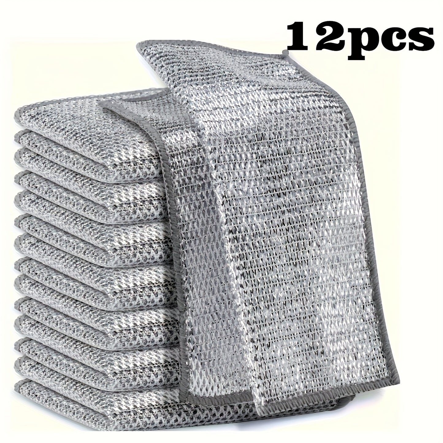 Upgrade your cleaning routine with our 12 or 18 piece Miracle cleaning cloths. These durable mesh cloths are perfect for washing dishes, pots, and stove tops, removing tough stains and grease with ease.