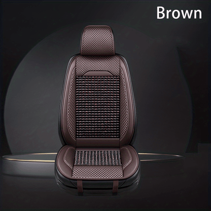 1pc Wooden Bead Car Seat Cover - Breathable and Durable