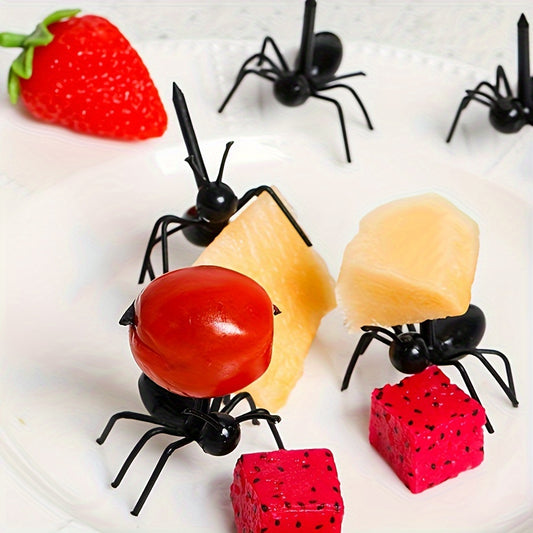 36 Ant-shaped toothpicks for snacks, cakes, and desserts, reusable plastic forks