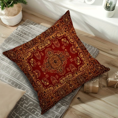 MEMNUN Bohemian Throw Pillow Cover 1pc, Double-Sided Decorative Cushion Case with Zipper Closure, Polyester, Machine Washable, 44.96x44.96 cm - No Insert