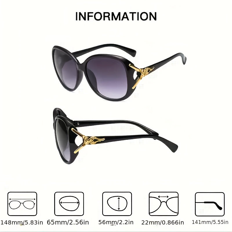 3 pairs of luxury golden fox oval fashion glasses for women in retro style